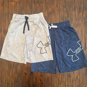 Under Armour Kids' Navy and Light Gray Shorts